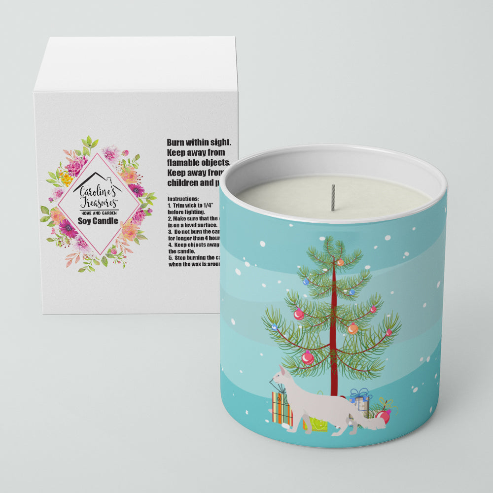 Oriental Longhair Cat Christmas Decorative Soy Candle Nature Soy Wax Essential Oil Home Decor Ideal for Bedroom Kitchen Bath Office Gift, 10 oz