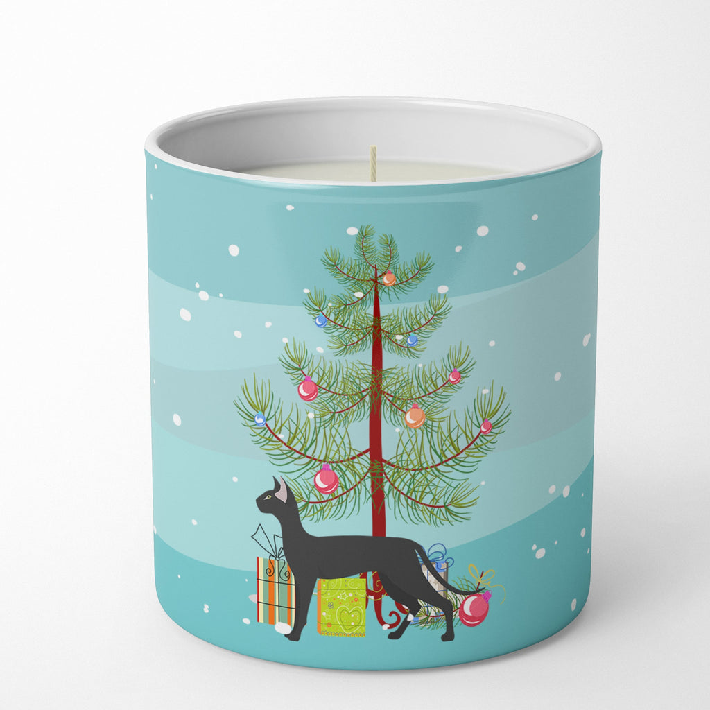 Oriental Shorthair Cat Christmas Decorative Soy Candle Nature Soy Wax Essential Oil Home Decor Ideal for Bedroom Kitchen Bath Office Gift, 10 oz