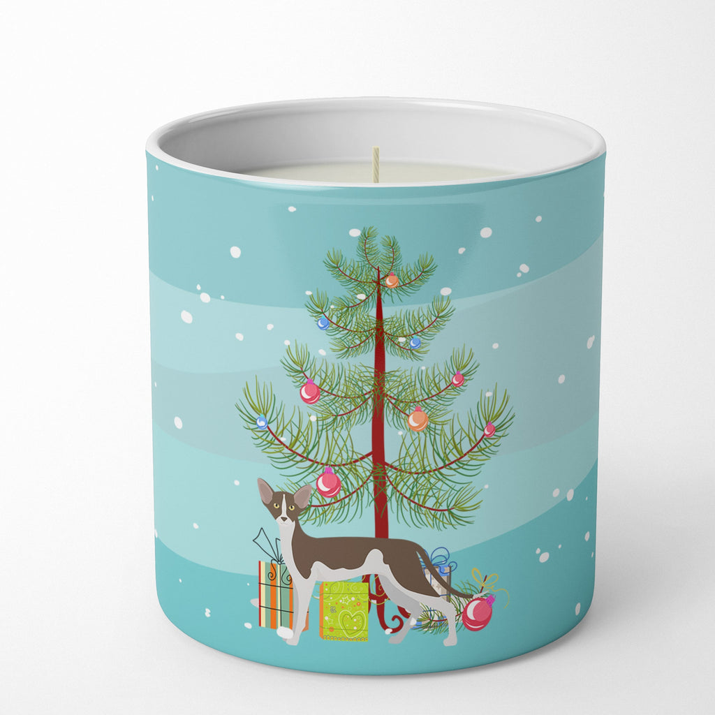 Oriental Shorthair Cat Christmas Decorative Soy Candle Nature Soy Wax Essential Oil Home Decor Ideal for Bedroom Kitchen Bath Office Gift, 10 oz