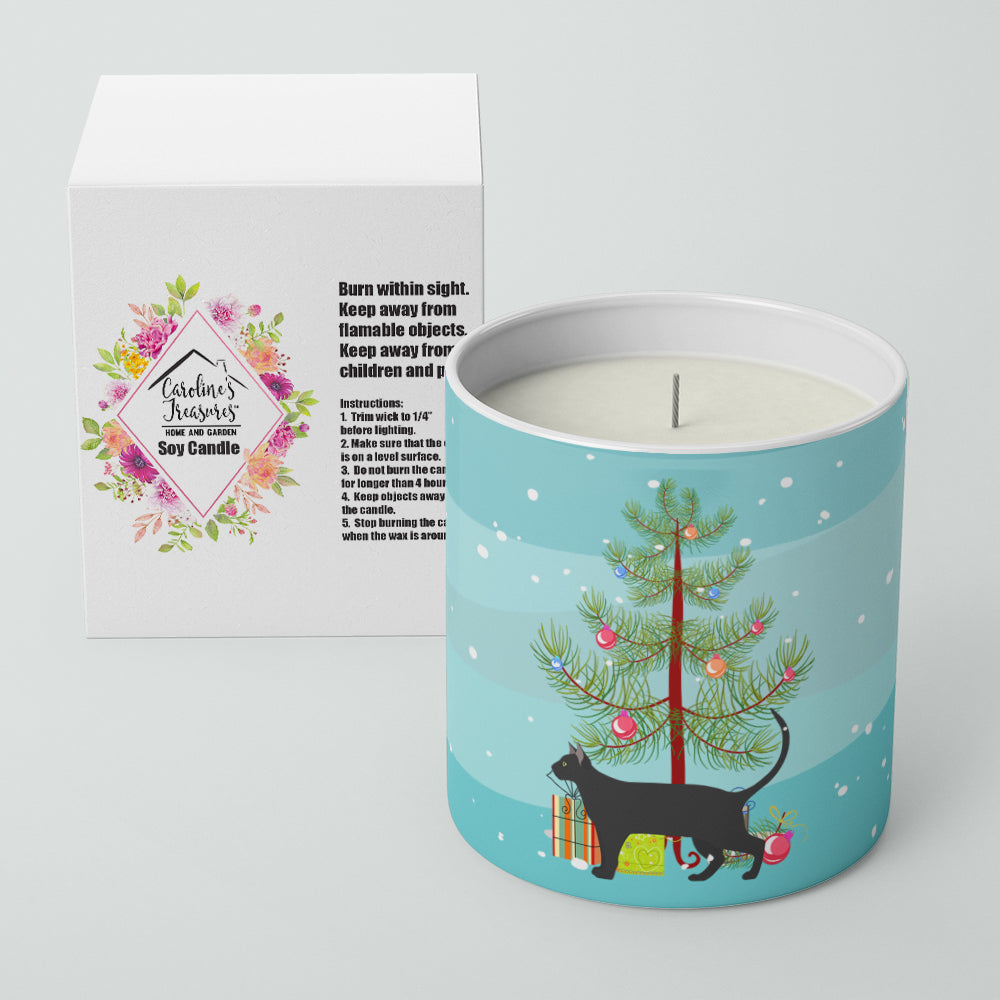 Pantherette Cat Christmas Decorative Soy Candle Nature Soy Wax Essential Oil Home Decor Ideal for Bedroom Kitchen Bath Office Gift, 10 oz