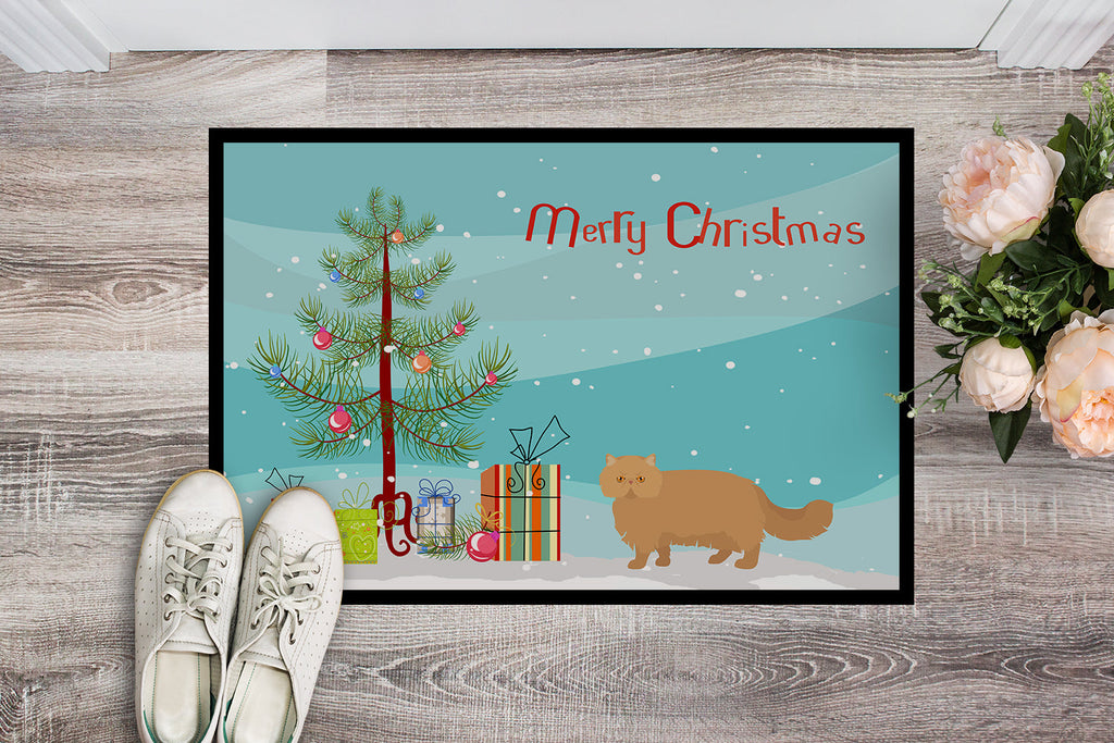 Persian Modern Cat Christmas Doormat Indoor Outdoor 18H X 27W Front Door Mat Rugs for Entryway, Non Slip Washable