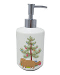 Persian Modern Cat Christmas Ceramic Soap Dispenser , Empty Refillable Hand Soap Pump Bottle for Bathroom Kitchen