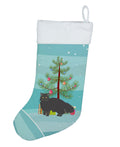 Black Persian Traditional Cat Christmas Holiday Stocking Double-Sided Print, Polyester Suede,11x18, Made in USA