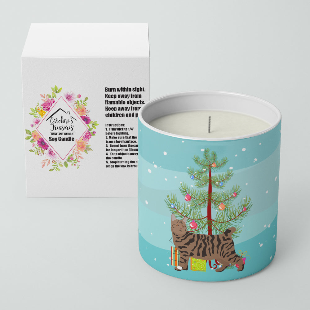 Pixie Bob Cat  Christmas Decorative Soy Candle Nature Soy Wax Essential Oil Home Decor Ideal for Bedroom Kitchen Bath Office Gift, 10 oz