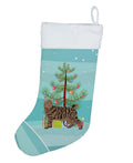 Pixie Bob Cat  Christmas Holiday Stocking Double-Sided Print, Polyester Suede,11x18, Made in USA