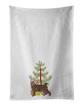 Pixie Bob Cat  Christmas Kitchen Towel Set of 2 White Dish Towels Decorative Bathroom Hand towel for Hand, Face, Hair, Yoga, Tea, Dishcloth, 19 X 28", White