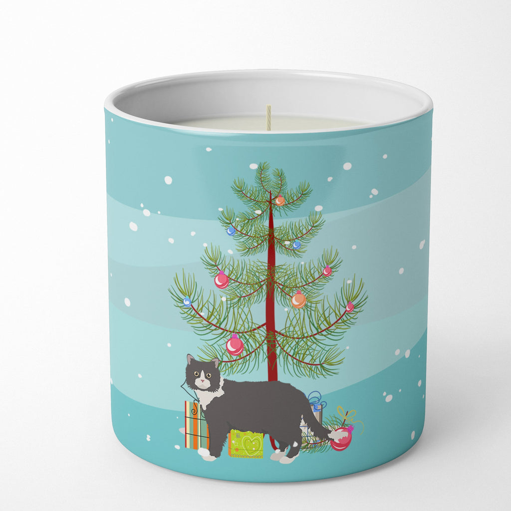Poodle Cat Cat Christmas Decorative Soy Candle Nature Soy Wax Essential Oil Home Decor Ideal for Bedroom Kitchen Bath Office Gift, 10 oz