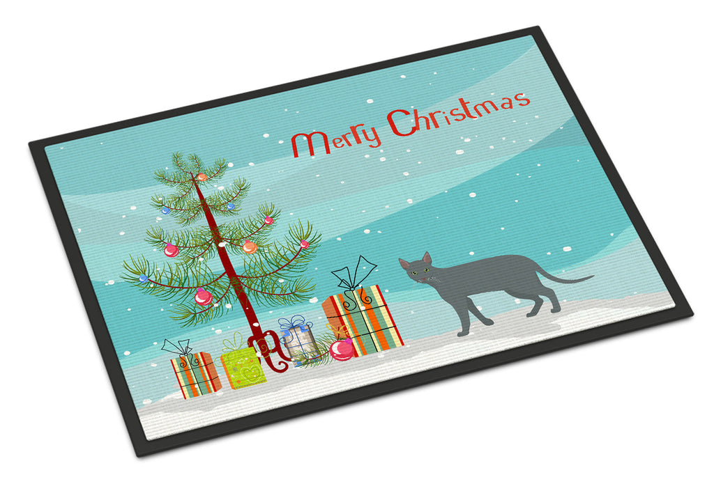Raas Cat Christmas Doormat Indoor Outdoor 18H X 27W Front Door Mat Rugs for Entryway, Non Slip Washable