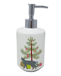 Raas Cat Christmas Ceramic Soap Dispenser , Empty Refillable Hand Soap Pump Bottle for Bathroom Kitchen