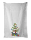 Raas Cat Christmas Kitchen Towel Set of 2 White Dish Towels Decorative Bathroom Hand towel for Hand, Face, Hair, Yoga, Tea, Dishcloth, 19 X 28", White