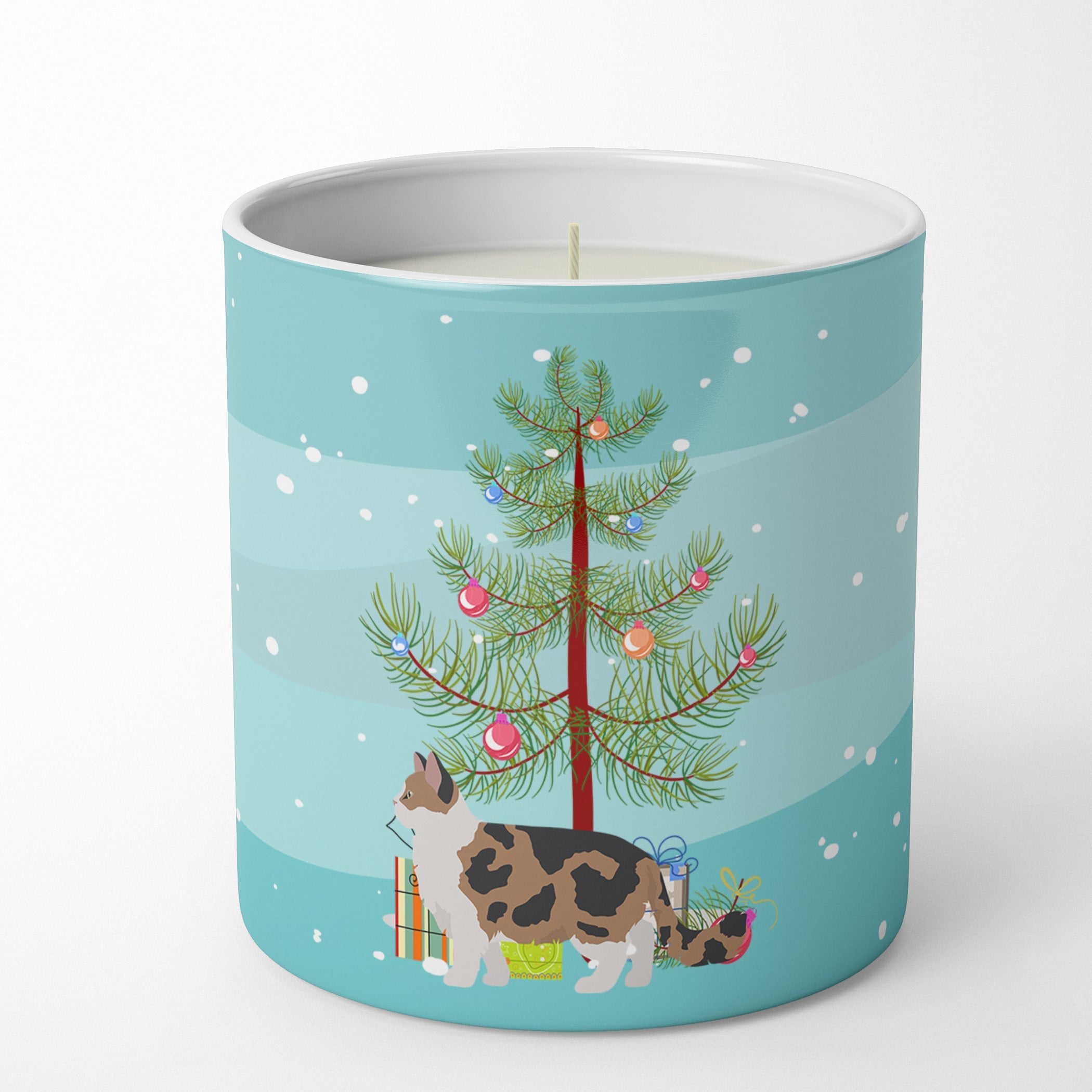 Ragamuffin Cat  Christmas Decorative Soy Candle Nature Soy Wax Essential Oil Home Decor Ideal for Bedroom Kitchen Bath Office Gift, 10 oz