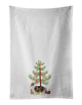 Ragamuffin Cat  Christmas Kitchen Towel Set of 2 White Dish Towels Decorative Bathroom Hand towel for Hand, Face, Hair, Yoga, Tea, Dishcloth, 19 X 28", White