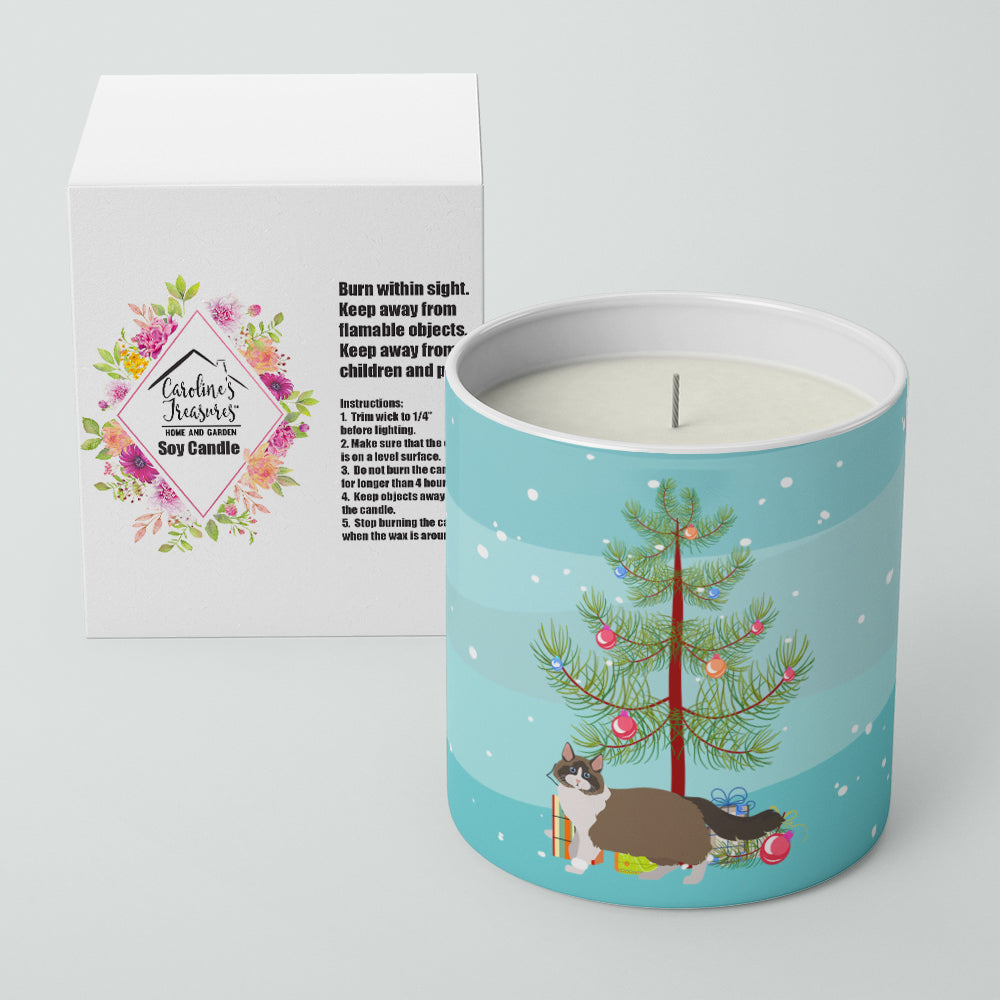 Ragdoll Cat  Christmas Decorative Soy Candle Nature Soy Wax Essential Oil Home Decor Ideal for Bedroom Kitchen Bath Office Gift, 10 oz