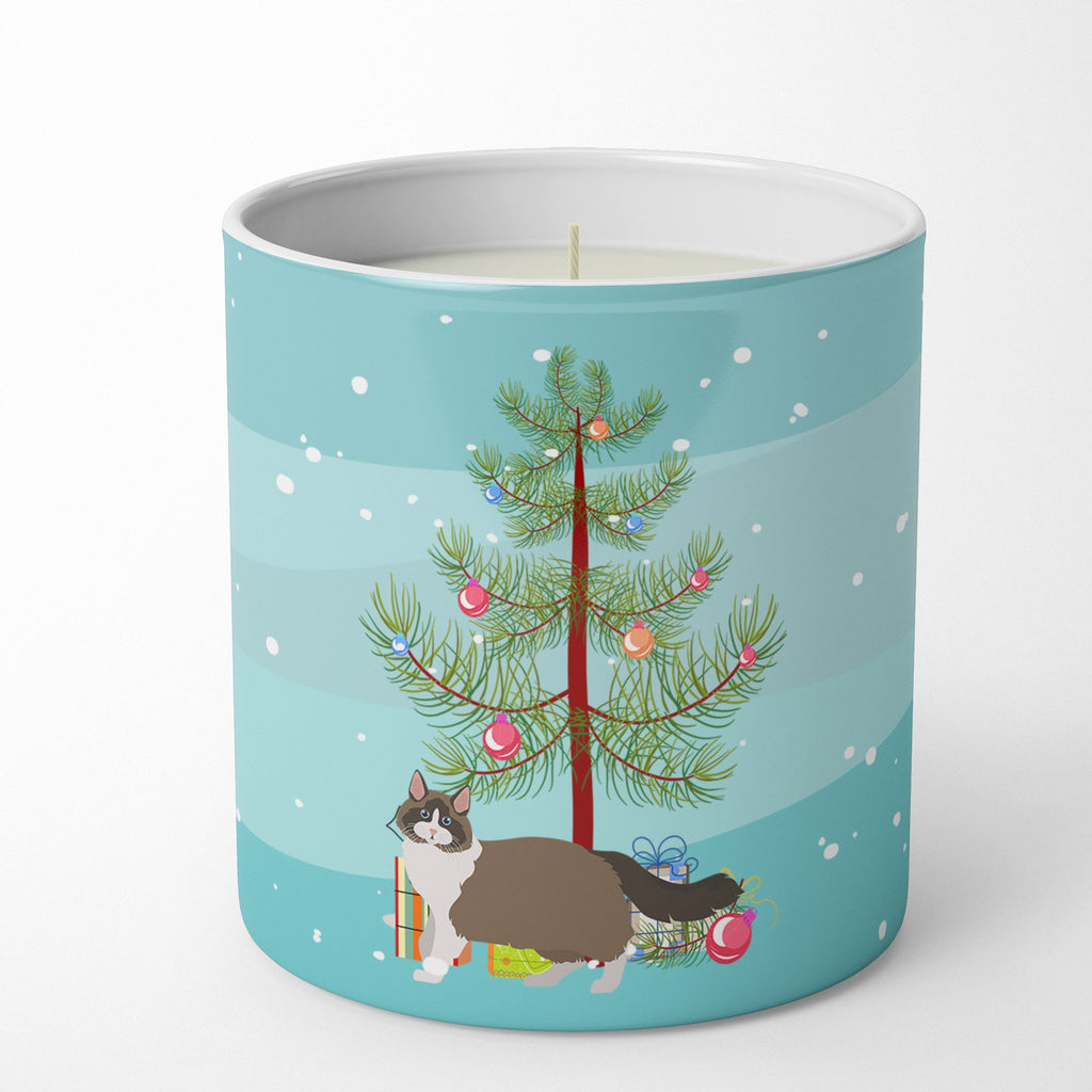 Ragdoll Cat  Christmas Decorative Soy Candle Nature Soy Wax Essential Oil Home Decor Ideal for Bedroom Kitchen Bath Office Gift, 10 oz