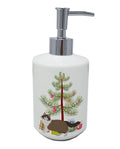 Ragdoll Cat  Christmas Ceramic Soap Dispenser , Empty Refillable Hand Soap Pump Bottle for Bathroom Kitchen