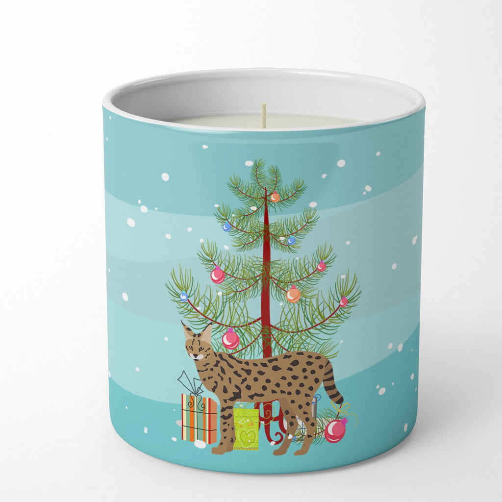 Savannah Cat Christmas Decorative Soy Candle Nature Soy Wax Essential Oil Home Decor Ideal for Bedroom Kitchen Bath Office Gift, 10 oz
