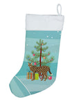 Savannah Cat Christmas Holiday Stocking Double-Sided Print, Polyester Suede,11x18, Made in USA