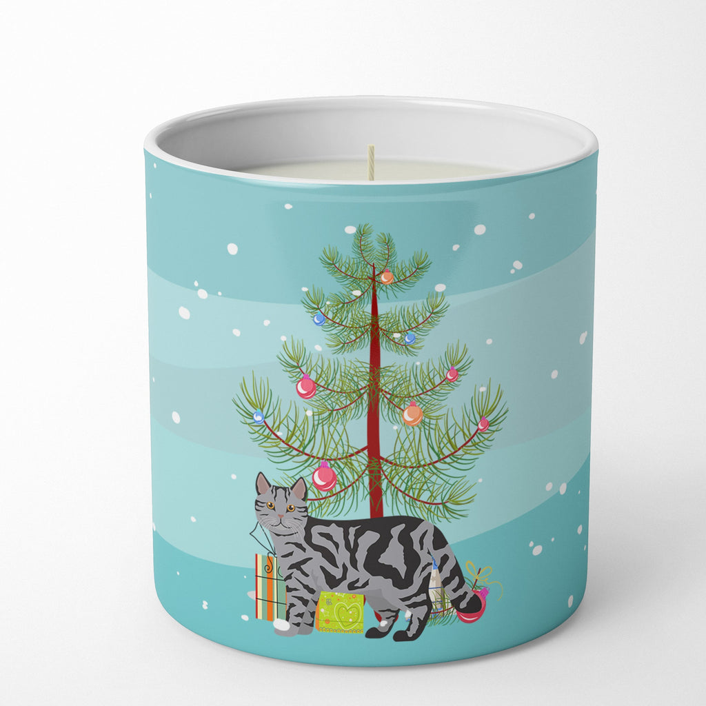 Scottish Straight Cat Christmas Decorative Soy Candle Nature Soy Wax Essential Oil Home Decor Ideal for Bedroom Kitchen Bath Office Gift, 10 oz