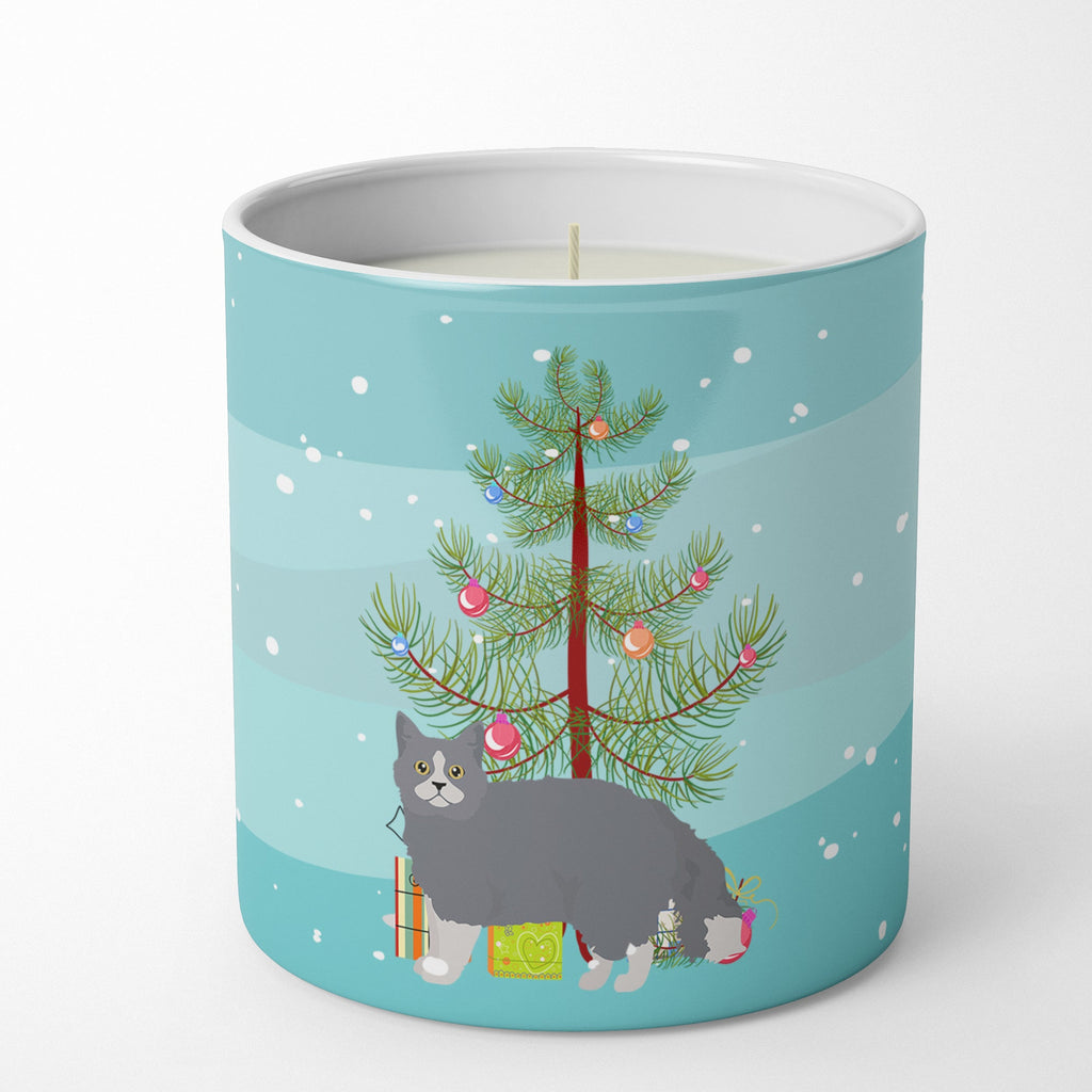 Selkirk Rex Cat Christmas Decorative Soy Candle Nature Soy Wax Essential Oil Home Decor Ideal for Bedroom Kitchen Bath Office Gift, 10 oz
