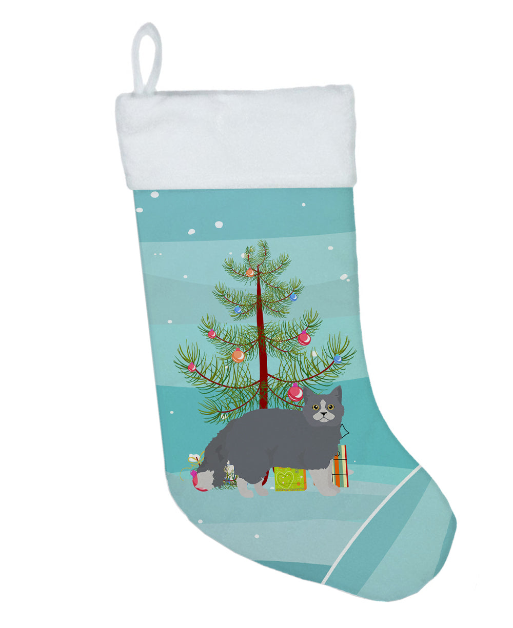Selkirk Rex Cat Christmas Holiday Stocking Double-Sided Print, Polyester Suede,11x18, Made in USA