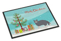 Selkirk Rex Cat Christmas Doormat Indoor Outdoor 18H X 27W Front Door Mat Rugs for Entryway, Non Slip Washable