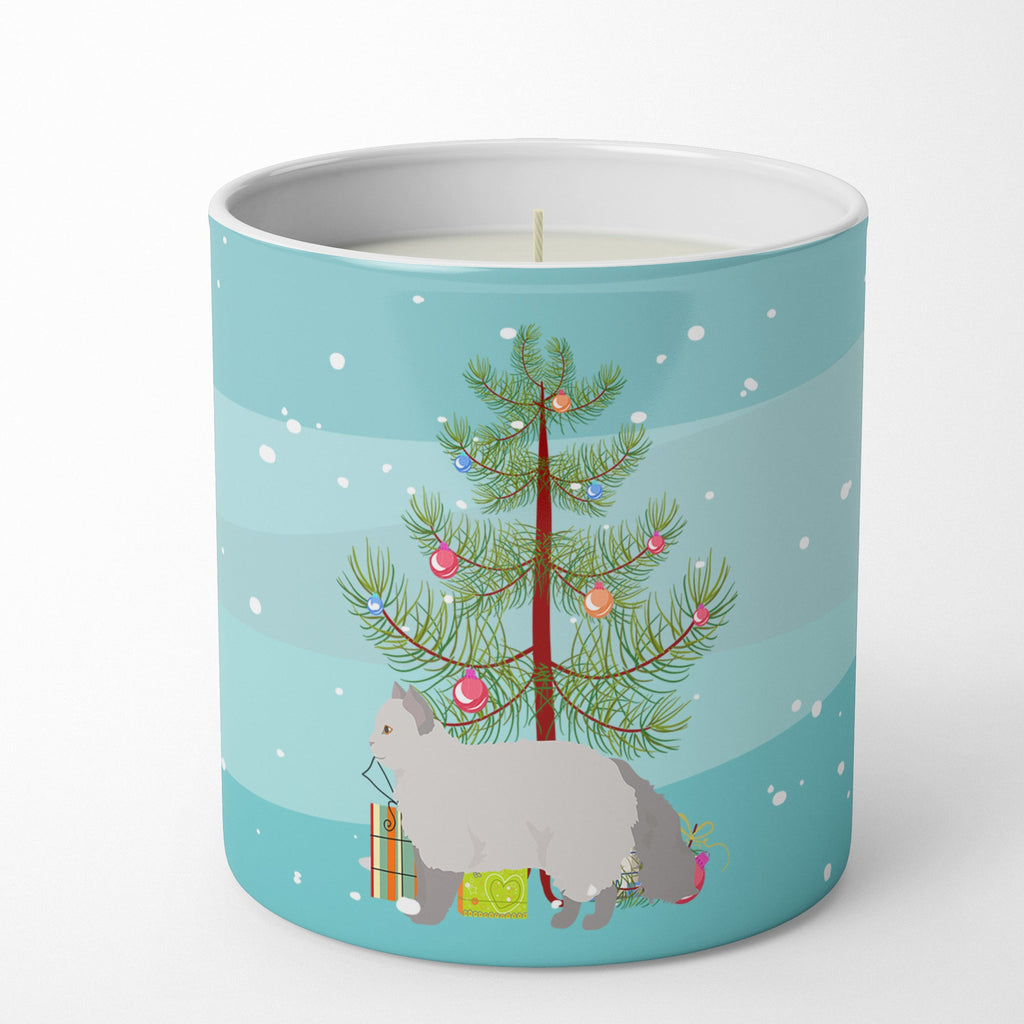 Selkirk Rex Cat Christmas Decorative Soy Candle Nature Soy Wax Essential Oil Home Decor Ideal for Bedroom Kitchen Bath Office Gift, 10 oz