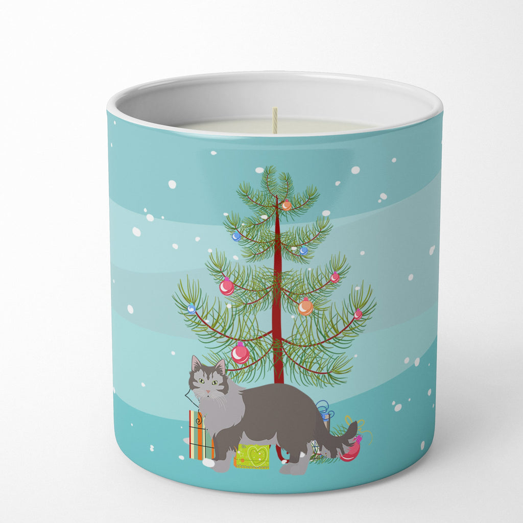 Siberian Forest Cat Christmas Decorative Soy Candle Nature Soy Wax Essential Oil Home Decor Ideal for Bedroom Kitchen Bath Office Gift, 10 oz