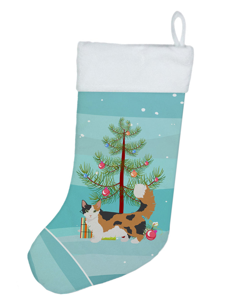 Skookum Cat Christmas Holiday Stocking Double-Sided Print, Polyester Suede,11x18, Made in USA