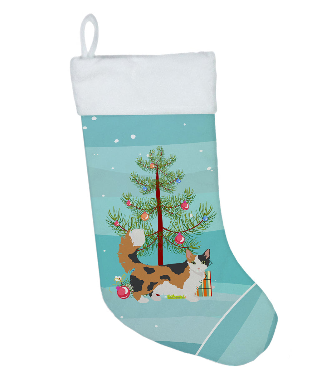 Skookum Cat Christmas Holiday Stocking Double-Sided Print, Polyester Suede,11x18, Made in USA