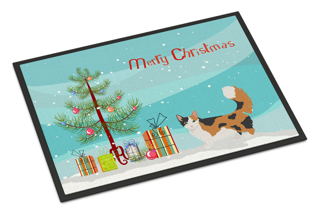 Skookum Cat Christmas Doormat Indoor Outdoor 18H X 27W Front Door Mat Rugs for Entryway, Non Slip Washable