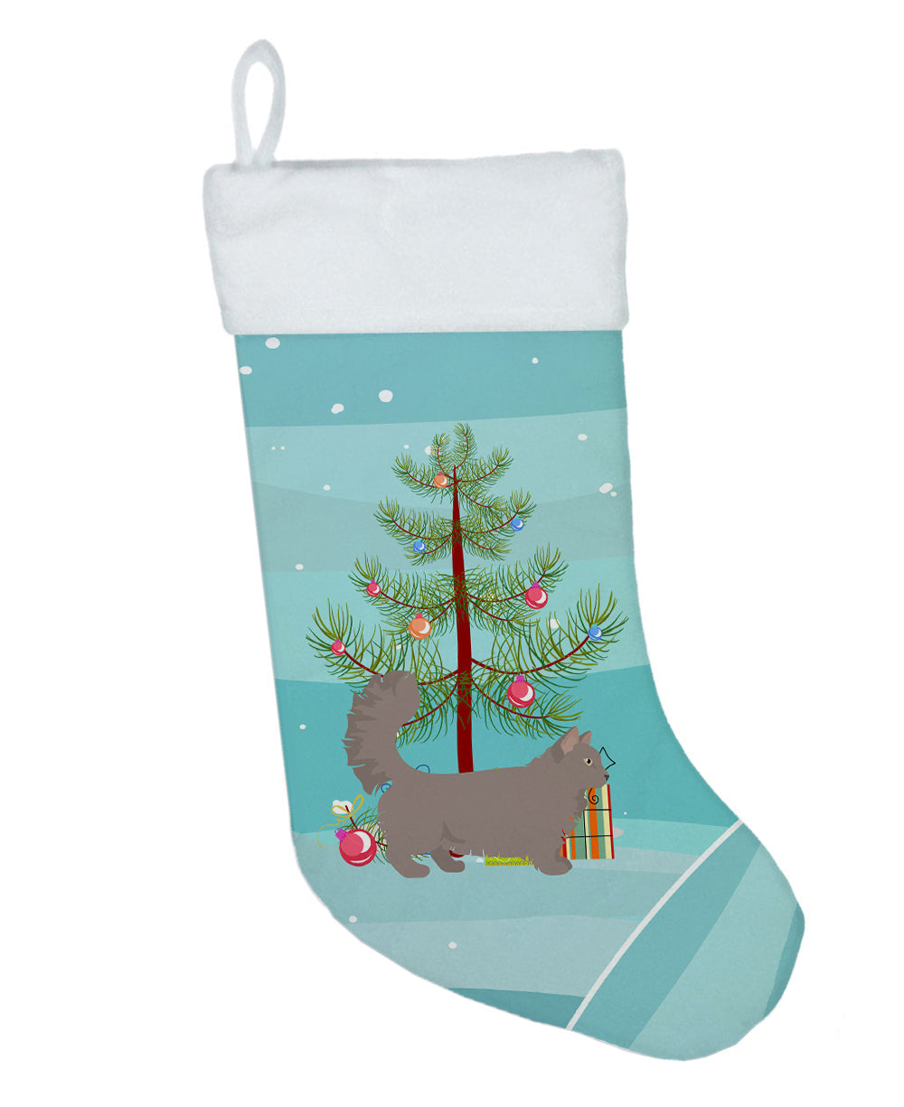 Skookum Cat Christmas Holiday Stocking Double-Sided Print, Polyester Suede,11x18, Made in USA