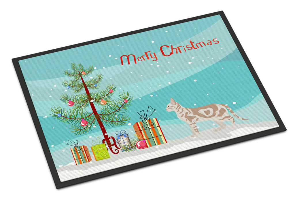 Sokoke Cat Christmas Doormat Indoor Outdoor 18H X 27W Front Door Mat Rugs for Entryway, Non Slip Washable