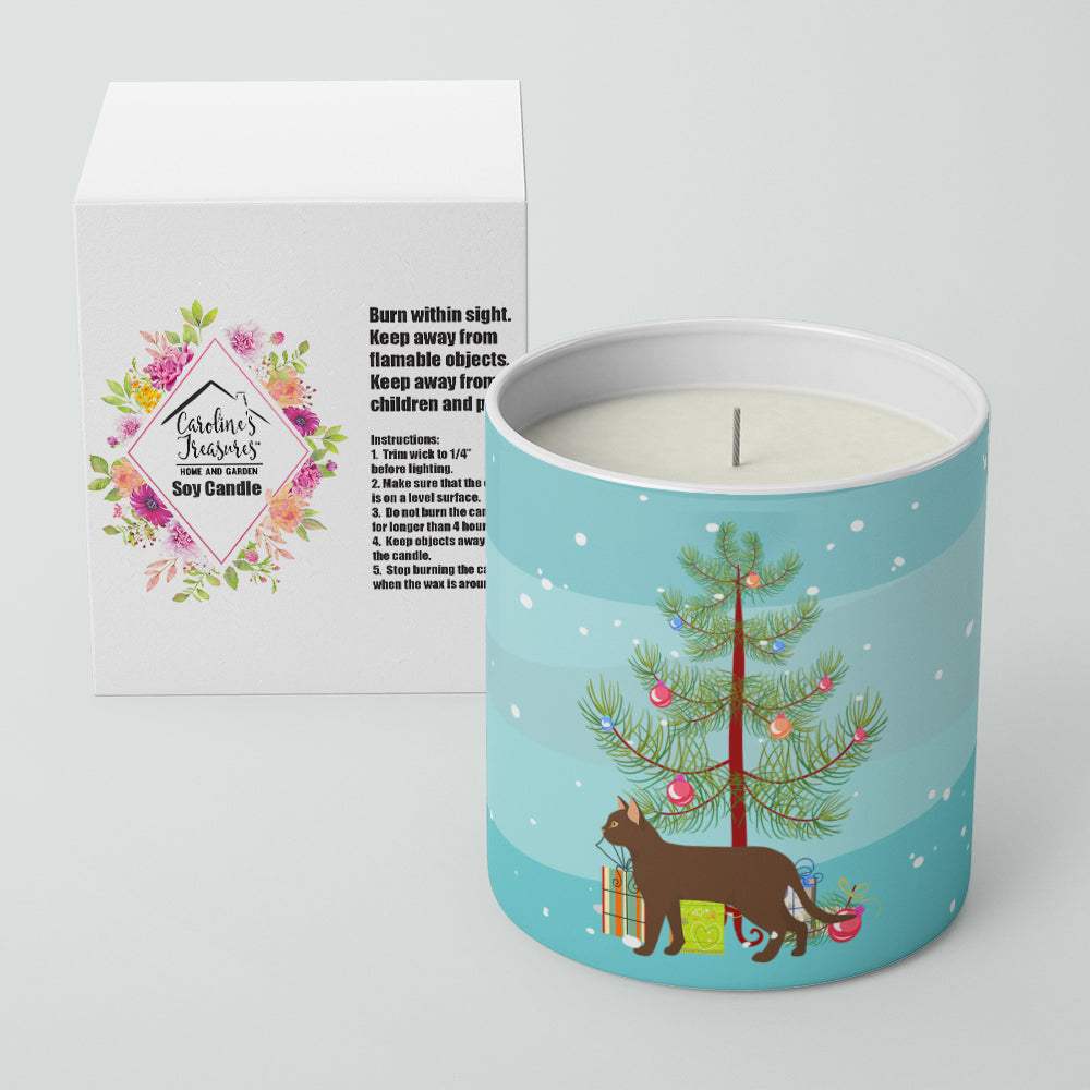 Suphalak Cat Christmas Decorative Soy Candle Nature Soy Wax Essential Oil Home Decor Ideal for Bedroom Kitchen Bath Office Gift, 10 oz