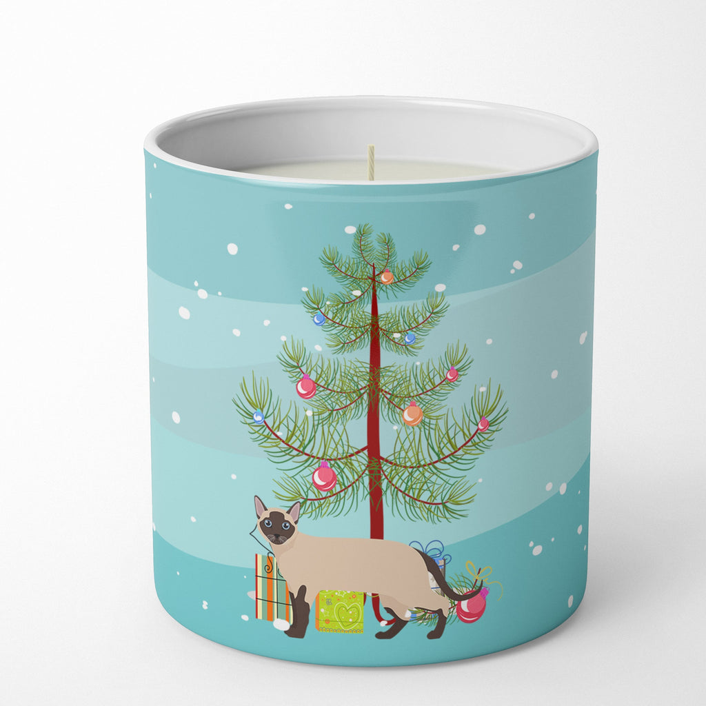 Tonkinese Cat Christmas Decorative Soy Candle Nature Soy Wax Essential Oil Home Decor Ideal for Bedroom Kitchen Bath Office Gift, 10 oz