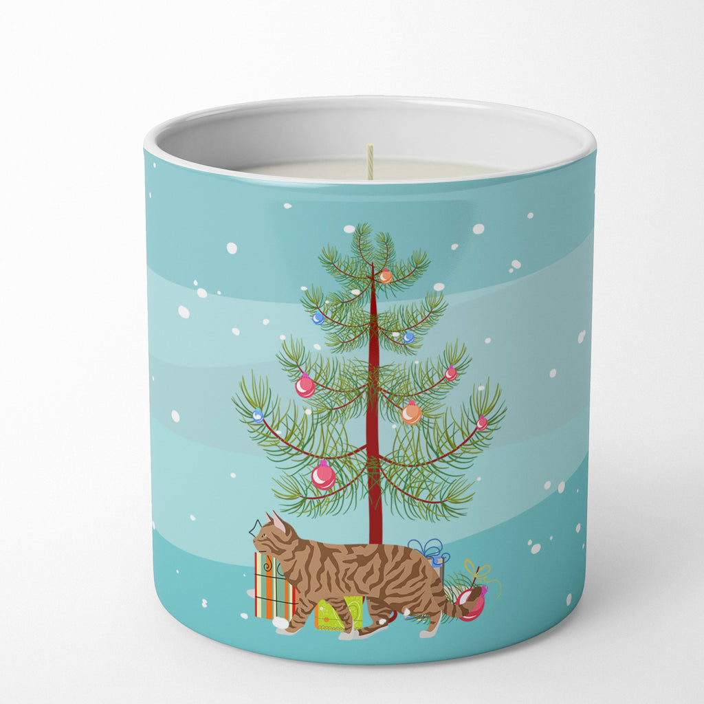 Toyger Cat Christmas Decorative Soy Candle Nature Soy Wax Essential Oil Home Decor Ideal for Bedroom Kitchen Bath Office Gift, 10 oz