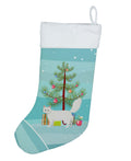 Turkish Angora Cat Christmas Holiday Stocking Double-Sided Print, Polyester Suede,11x18, Made in USA