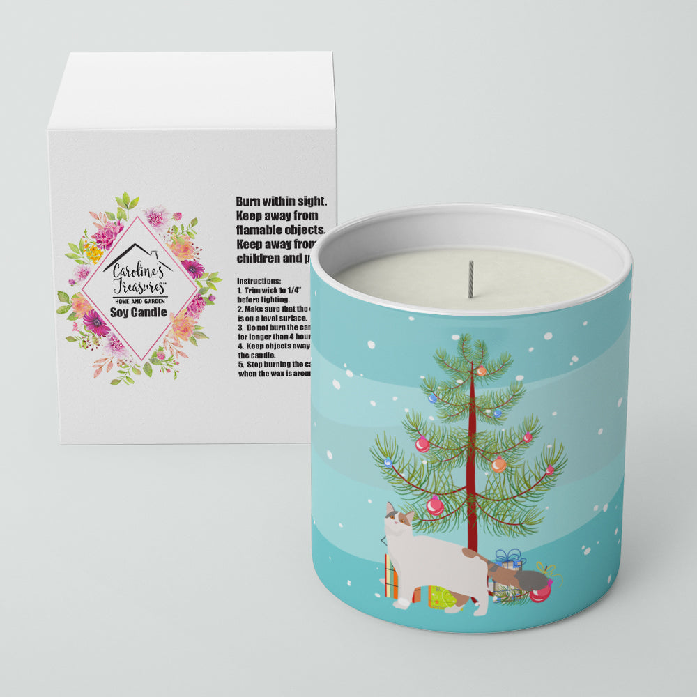 Turkish Van Cat Christmas Decorative Soy Candle Nature Soy Wax Essential Oil Home Decor Ideal for Bedroom Kitchen Bath Office Gift, 10 oz