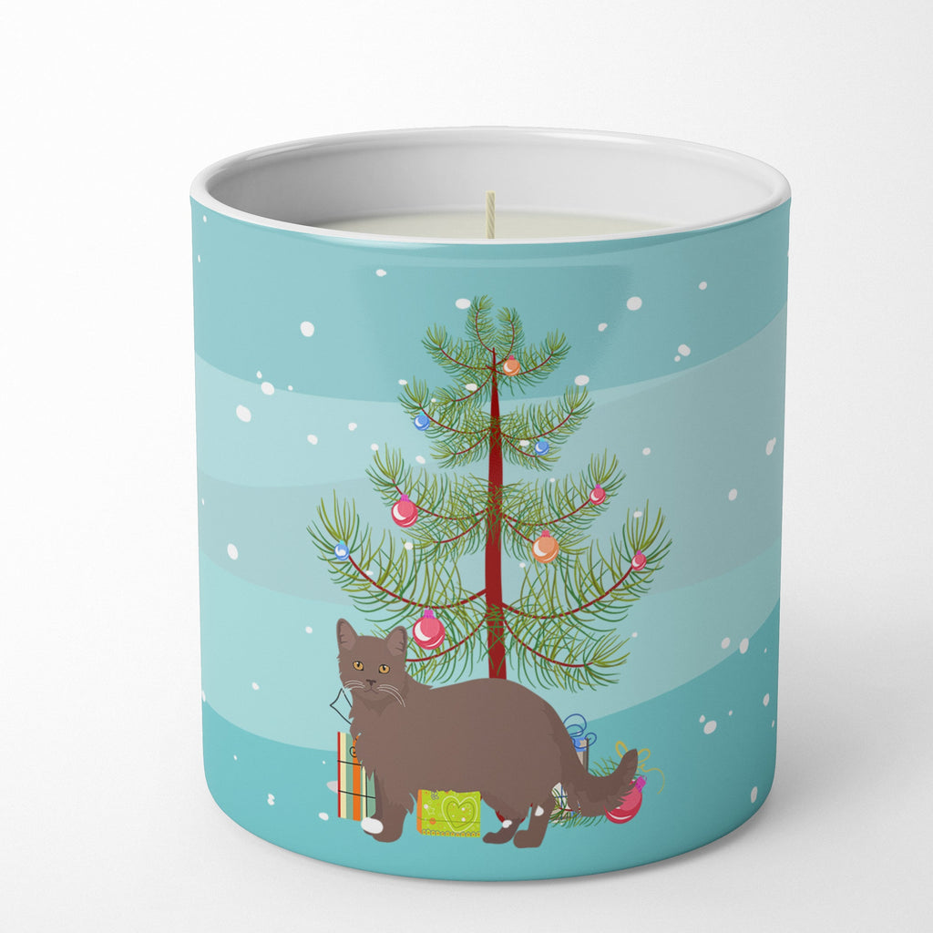 York Chocolate Cat Christmas Decorative Soy Candle Nature Soy Wax Essential Oil Home Decor Ideal for Bedroom Kitchen Bath Office Gift, 10 oz