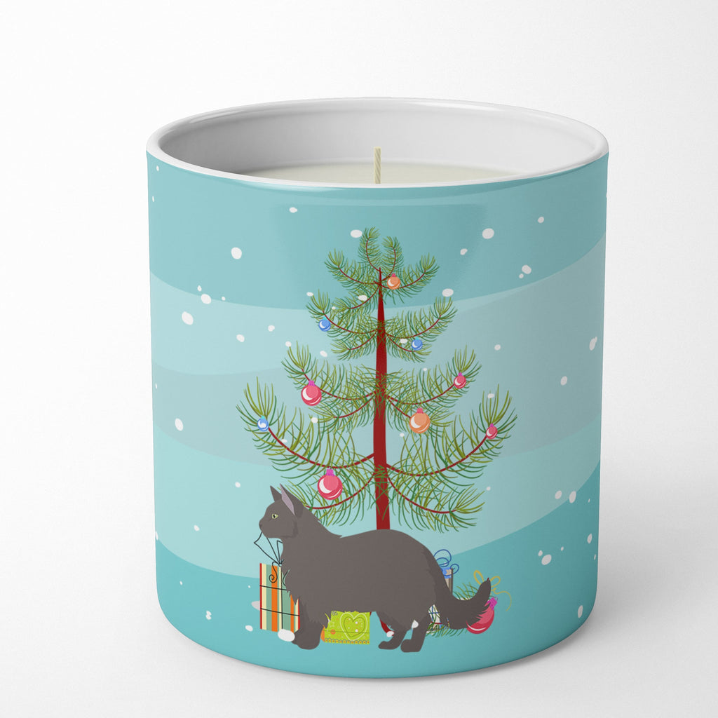 York Chocolate Cat Christmas Decorative Soy Candle Nature Soy Wax Essential Oil Home Decor Ideal for Bedroom Kitchen Bath Office Gift, 10 oz