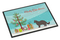 York Chocolate Cat Christmas Doormat Indoor Outdoor 24H X 36W Front Door Mat Rugs for Entryway, Non Slip Washable Low Pile,