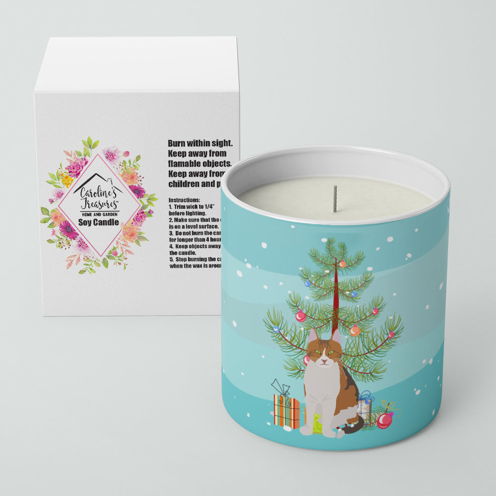 Aegean Cat Christmas Decorative Soy Candle Nature Soy Wax Essential Oil Home Decor Ideal for Bedroom Kitchen Bath Office Gift, 10 oz