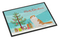 American Curl Cat Christmas Doormat Indoor Outdoor 18H X 27W Front Door Mat Rugs for Entryway, Non Slip Washable