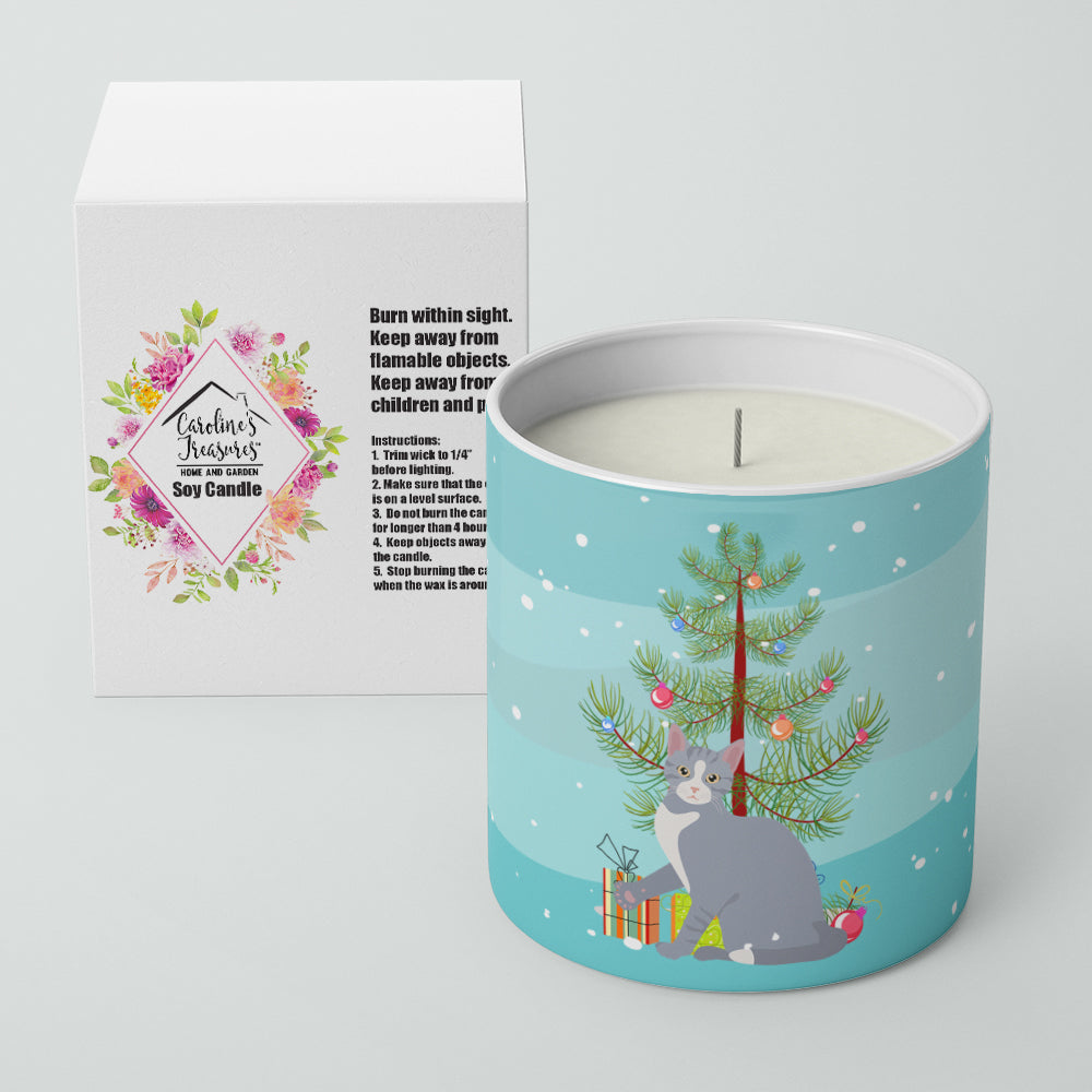 American Polydactyl Cat Christmas Decorative Soy Candle Nature Soy Wax Essential Oil Home Decor Ideal for Bedroom Kitchen Bath Office Gift, 10 oz