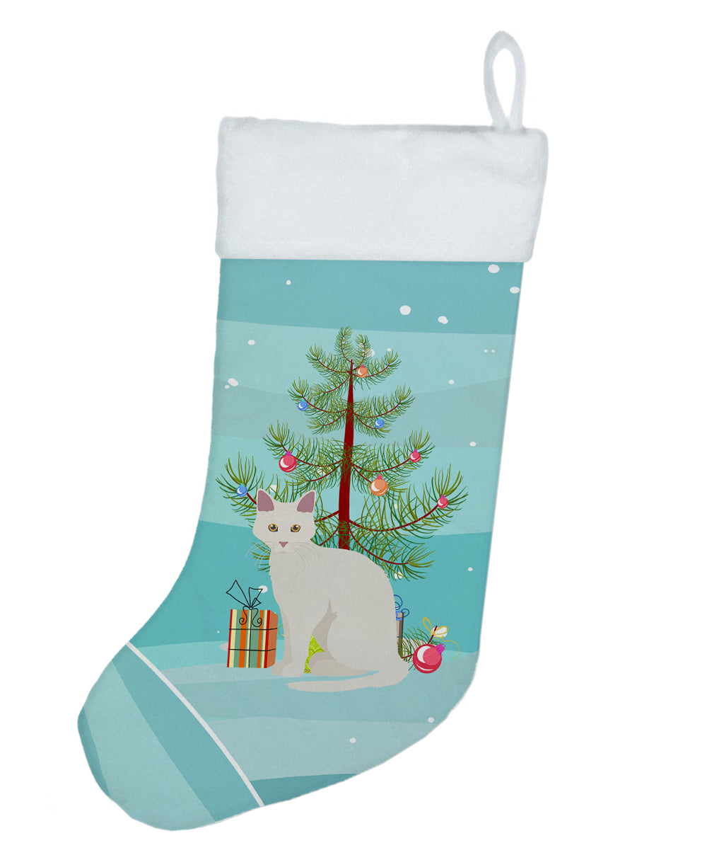 Aphrodite Giant Cat Christmas Holiday Stocking Double-Sided Print, Polyester Suede,11x18, Made in USA
