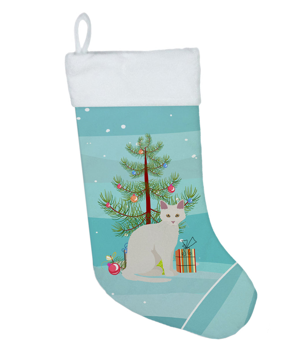 Aphrodite Giant Cat Christmas Holiday Stocking Double-Sided Print, Polyester Suede,11x18, Made in USA