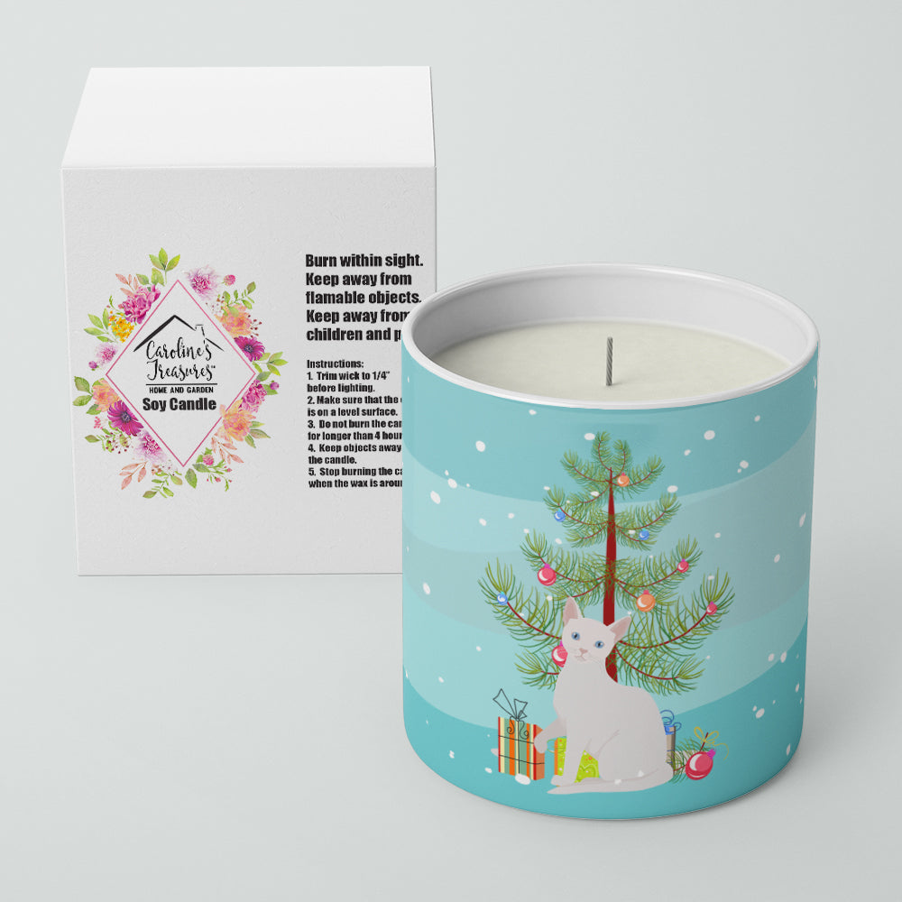 Arabian Mau Cat Christmas Decorative Soy Candle Nature Soy Wax Essential Oil Home Decor Ideal for Bedroom Kitchen Bath Office Gift, 10 oz