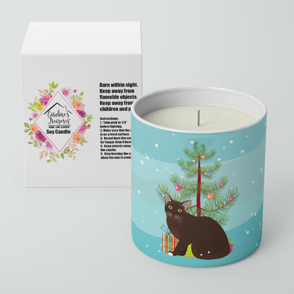 Burmese Cat Christmas Decorative Soy Candle Nature Soy Wax Essential Oil Home Decor Ideal for Bedroom Kitchen Bath Office Gift, 10 oz