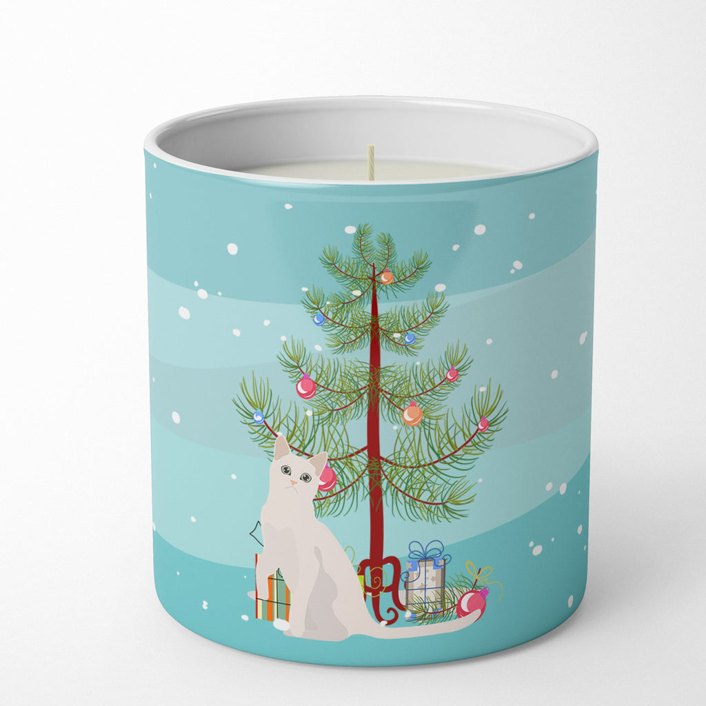 Burmilla Cat Christmas Decorative Soy Candle Nature Soy Wax Essential Oil Home Decor Ideal for Bedroom Kitchen Bath Office Gift, 10 oz