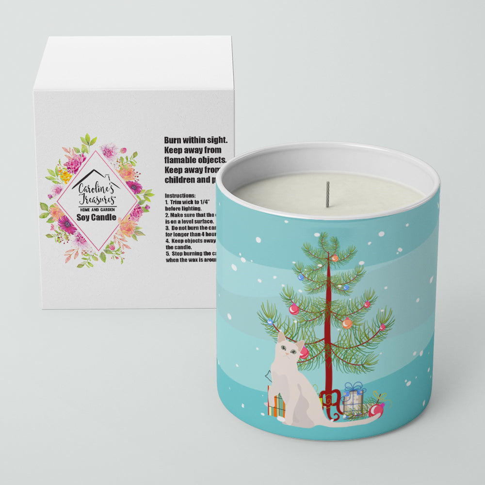 Burmilla Cat Christmas Decorative Soy Candle Nature Soy Wax Essential Oil Home Decor Ideal for Bedroom Kitchen Bath Office Gift, 10 oz