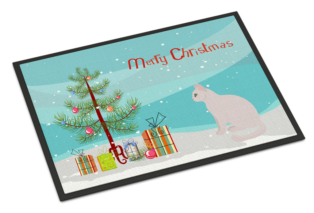 Burmilla Cat Christmas Doormat Indoor Outdoor 18H X 27W Front Door Mat Rugs for Entryway, Non Slip Washable